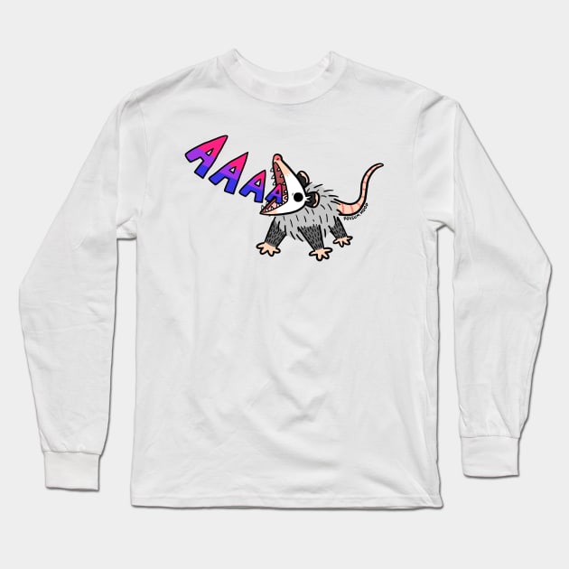 screams in bi Long Sleeve T-Shirt by Possum Mood